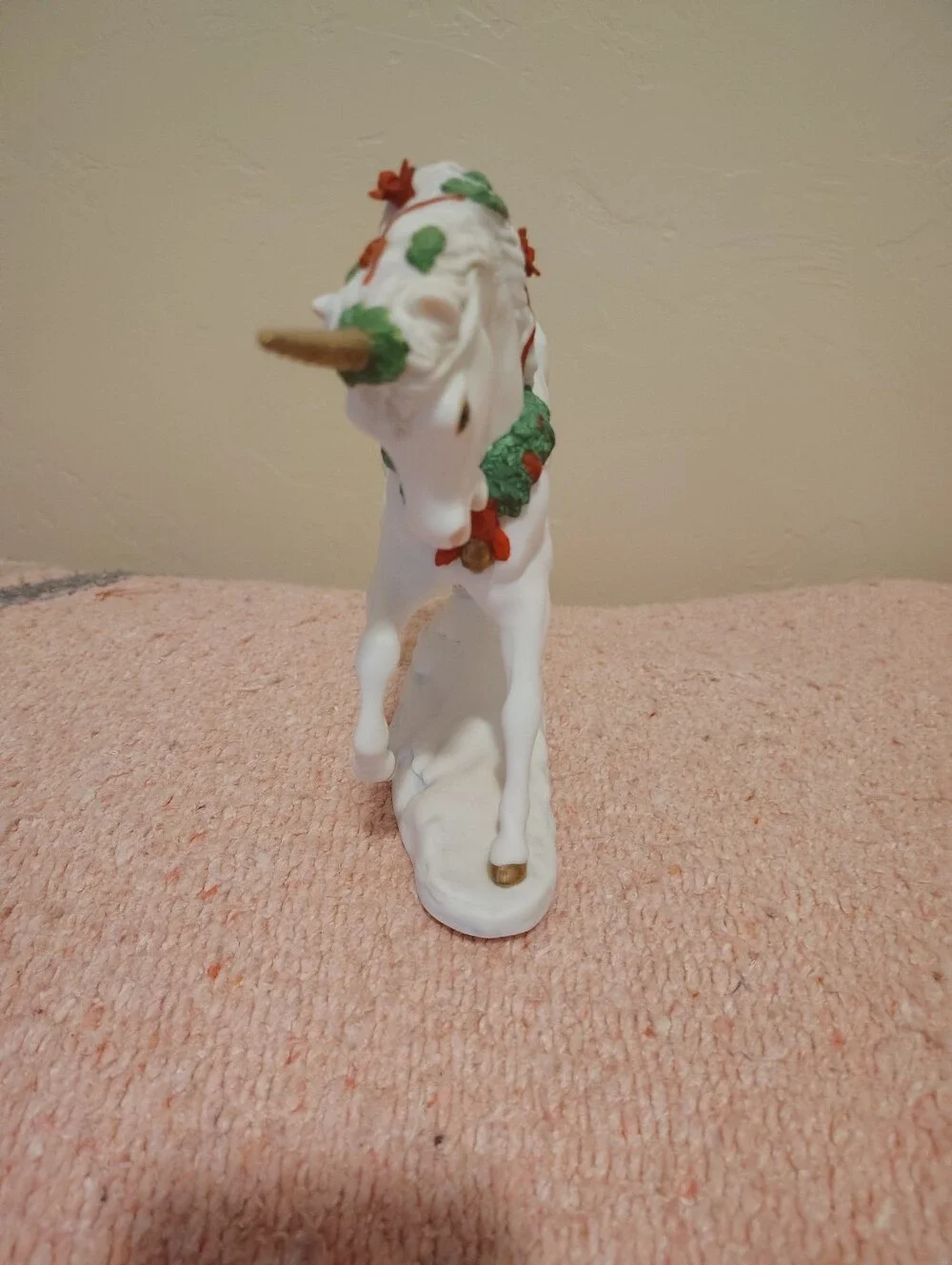 VTG Princeton Gallery Porcelain Unicorn Yuletide Delight 1991 W/COA